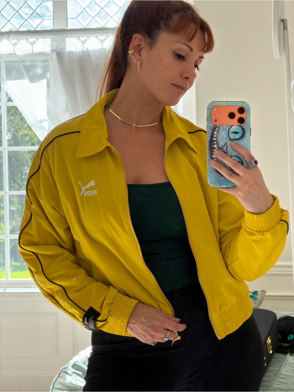 PUMA Retro Play Loud  T7 Yellow Track Jacket Windbreaker Small